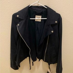 Abercrombie Women’s Zip Moto Jacket w Drawstrings / XL / Black